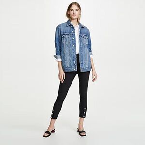 Rag & Bone Simone Black Snap Front Skinny Pants